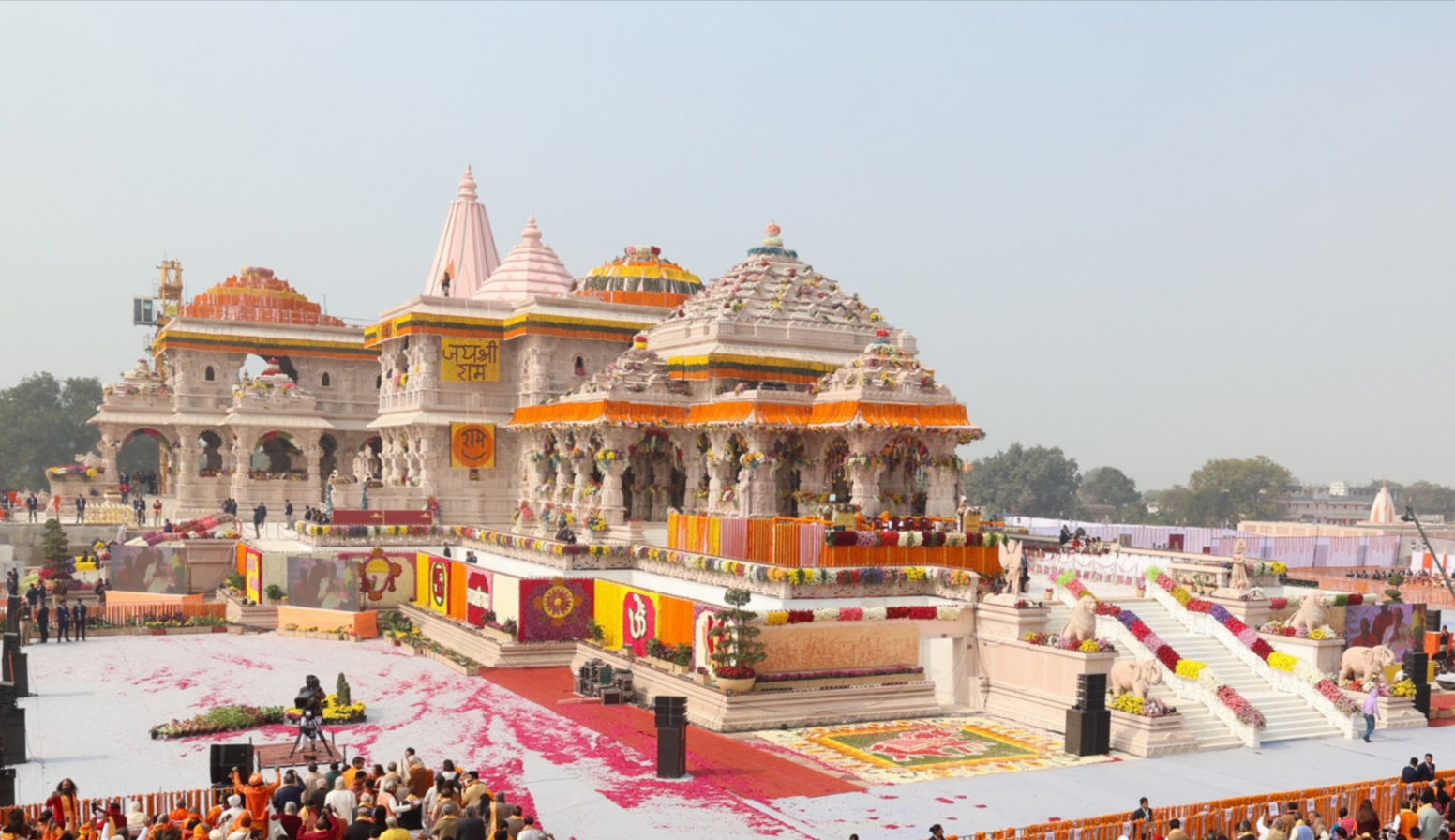 Ram Mandir in Ayodhya, on the day of inauguration.